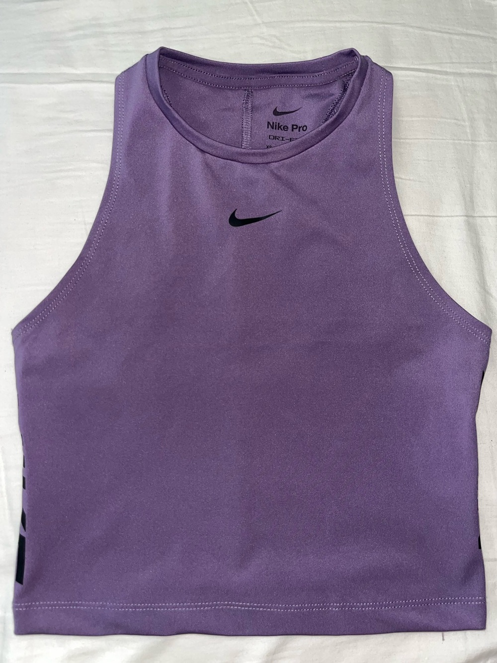 Nike Pro Women's Purple Dri-FIT Crop Tank